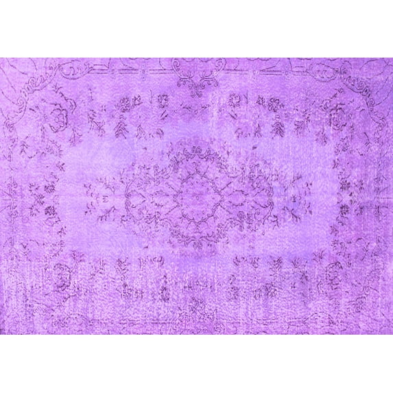 Ahgly Company Indoor Rectangle Persian Purple Traditional Area Rugs, 7' x 9'