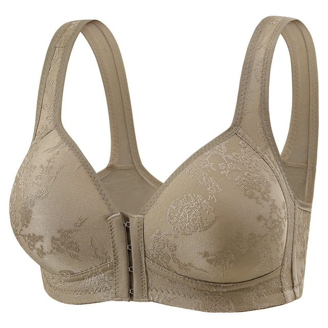 Soki Women's Front Closure Posture Bra Everyday Full Coverage Back Support Wireless Non Padded