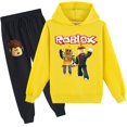 thumbnail image 1 of Suéter de manga larga para niños, ropa ROBLOX, Sudadera con capucha para niños y niñas de mediana edad, pantalones, traje de suéter, 2 piezas, 1 of 4