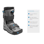 Ossur Rebound Air Walker Boot with Compression Adjustable Comfortable Straps & Air Pump Rocker Bottom | For Ankle Sprains, Stable Fractures, Tendon Sprains & Post-Operative Rehab | (Low Top, Medium)