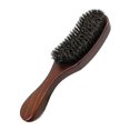 thumbnail image 1 of Cepillo de pelo de cerdas de jabalí, cepillo de ondas curvas, cepillo de pelo de paleta suave para mujeres, cepillo de pelo de ondas naturales (marrón), 1 of 5