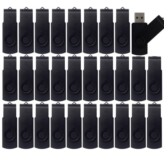 50Pack capacity flash drive 1GB USB 2.0 flash drive thumb drive loose USB drive loose (black 50PCS)