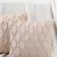 thumbnail image 2 of Throw Pillow Cover Double Sided Plush Rhombus Cushion Case Simple Modern Design Decorative Throw Pillowcase with Core Light Brown 45x45cm/17.7x17.7in (Include Pillow Core), 2 of 5