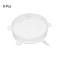 thumbnail image 3 of Unique Bargains Silicone Stretch Lids, 6Pack 4.53' Round Container Lid for Food Cover White, 3 of 6