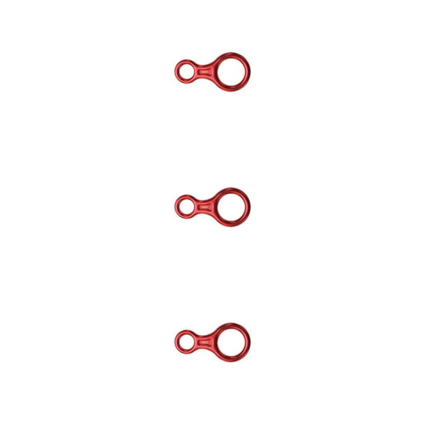 Wosthever Descensor de equipo de escalada, dispositivo de seguridad profesional resistente en forma de 8, equipo de escalada en roca para deportes al aire Rojo 3piezas Wosthever CBP205897