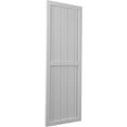 thumbnail image 2 of Ekena Millwork 17 1/2"W x 59"H Americraft Five Board Exterior Real Wood Two Equal Panel Framed Board-n-Batten Shutters (Per Pair), Primed, 2 of 9
