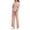 Pink, variant on Women's Autumn Winter 2-Piece Knitted Set - Hoodie Wide Leg Pants, Solid Color, Elastic Waist, One Size