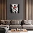 thumbnail image 2 of ZHONGYUTONG Red Lip Canvas Wall Art Black and White Woman Lips Picture Painting Decor for Living Room Bedroom Framed (24.00" x 24.00"), 2 of 5