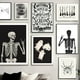 thumbnail image 4 of Nordic Halloween Skeleton Witchy Gothic Ghost Canvas Painting Pumpkin Bats Cat Poster Prints Wall Art for Living Room Decoration, 4 of 5