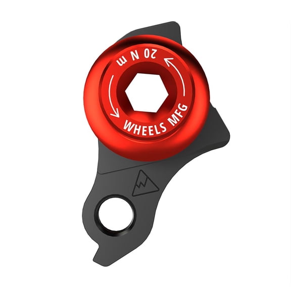 Wheels Manufacturing Universal Derailleur Hanger - 487-1, For Trek ABP MTB Frames designed to accept SRAM UDH, Black/Red