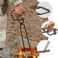 thumbnail image 4 of Pinzas de tijera de acero inoxidable, pinzas para chimenea, pinzas para barbacoa, pinzas para basura con pinza para barbacoa, pinzas para chimenea para exteriores, 4 of 5