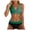 Green, variant on Women's Printed Split Bikini Set Rhinestone Gathered Sexy Hot Beach Bathing Suits Swimwear