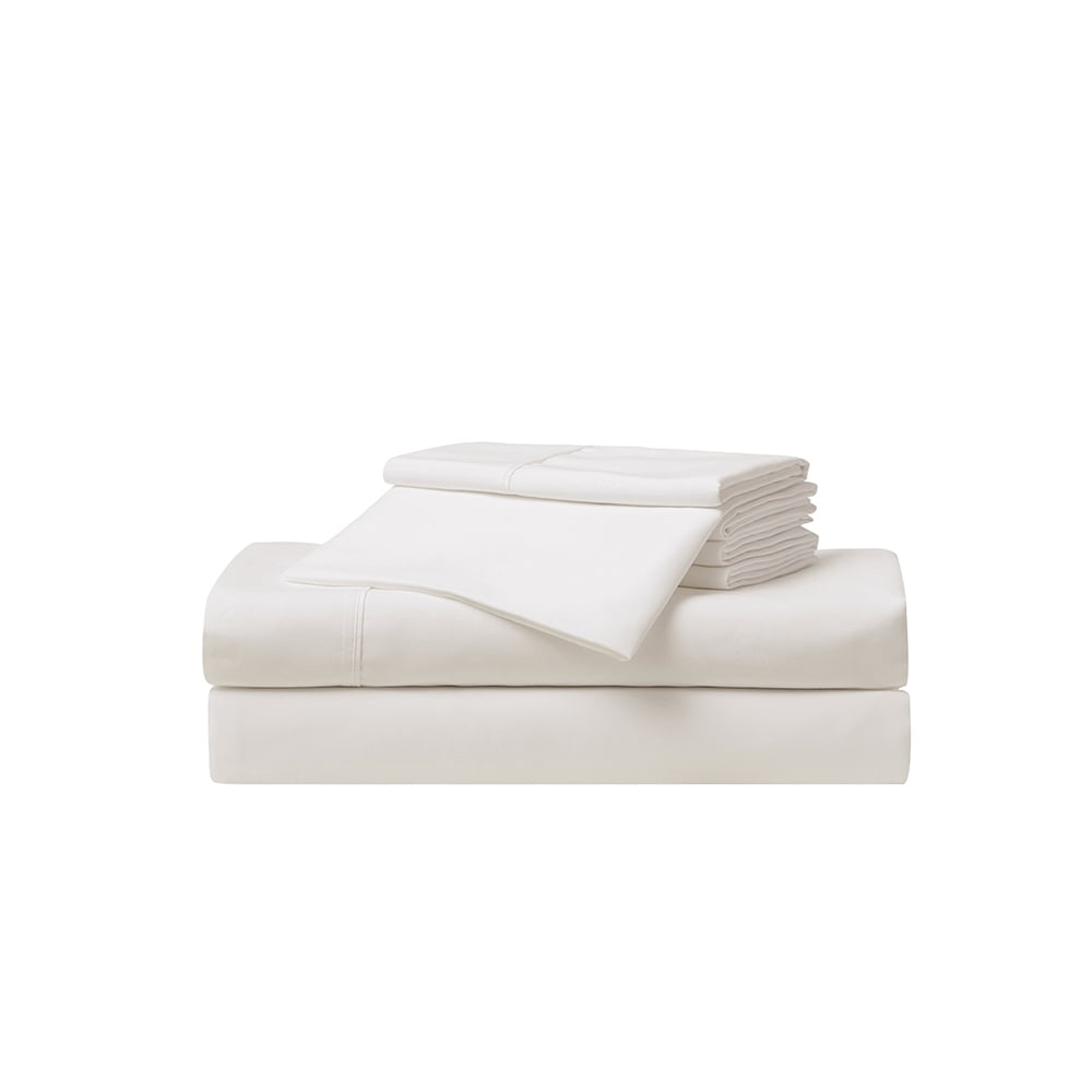 Serta So Soft Solid Sheet Set, Queen, Beige, 6 Piece Set