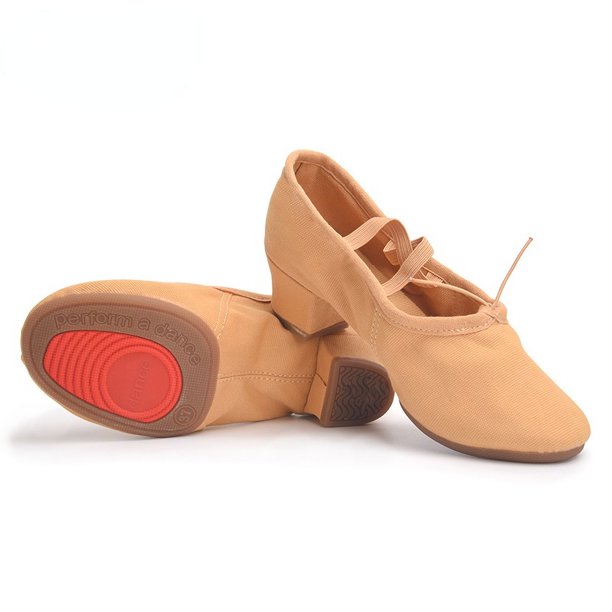 XIHAHA-Zapatillas de lona Multicolor para Hombre y Mujer, Zapatos de baile de estilo Jazz, color Nude, rojo y negro