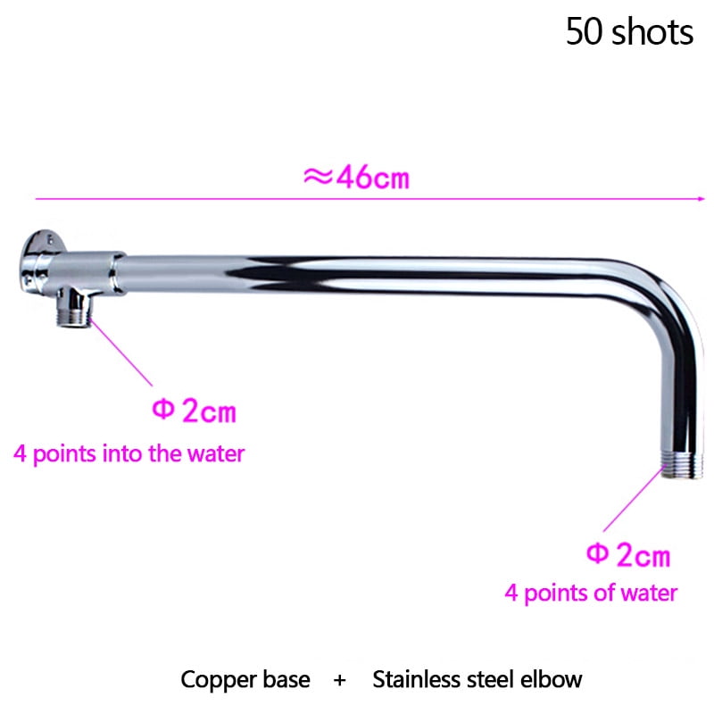Wall Mounted Shower Head Arm Stainless Steel Extension Arm Tube Bracket