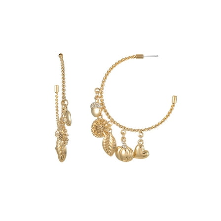Packed Party Women's Fall Charmy Hoop Earrings, 1 Pair