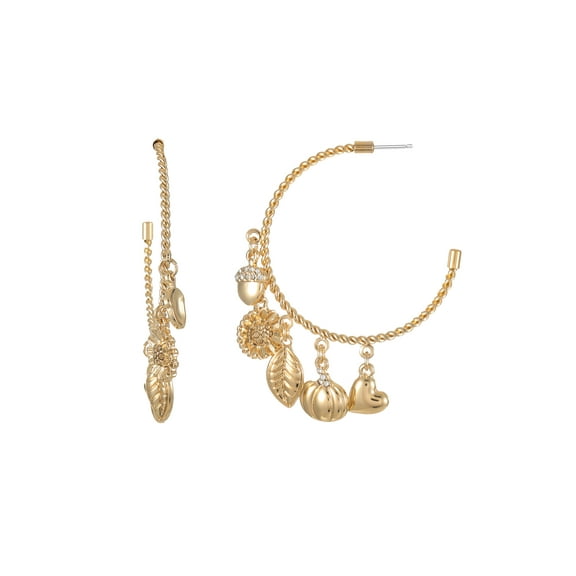 Packed Party Women's Fall Charmy Hoop Earrings, 1 Pair