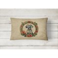 thumbnail image 3 of Weimaraner Christmas Flowers Throw Pillow 12 in x 16 in, 3 of 4