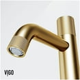 thumbnail image 6 of VIGO Apollo Button Operated Single-Hole Bathroom Faucet Set with Deck Plate in Matte Brushed Gold, 6 of 7