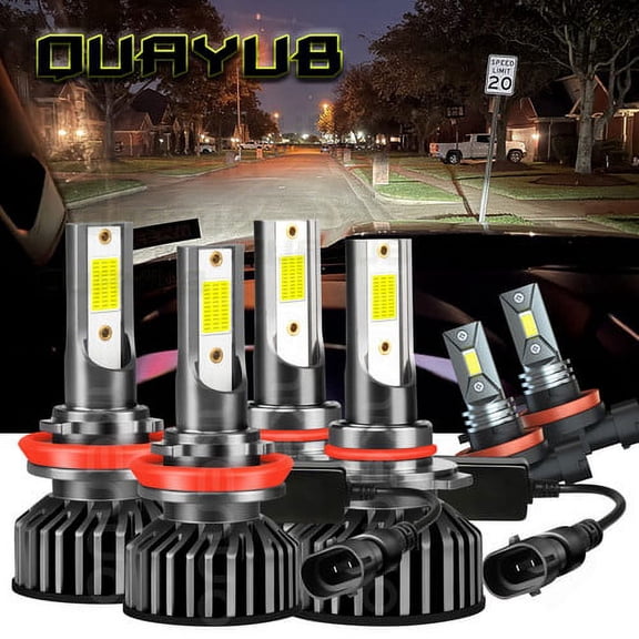 For Lexus RX350 2010-2015 Combo LED Headlight Hi-Low Fog Light Bulbs Kit