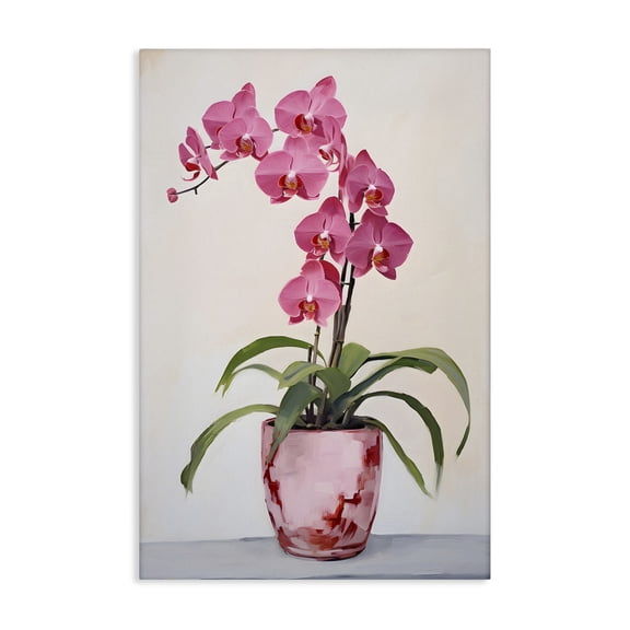 Stupell Industries Art Deco Modern Pink Orchid Canvas Art, 16 x 24, by Petals Prints Design