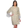 thumbnail image 1 of Moomaya Printed Short Robes For Women Cotton Robes For Women With Lace Trim, 1 of 6