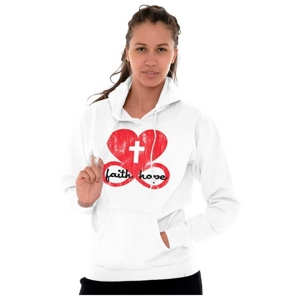 Faith Hope Love Cross Eternal Life Hoodie Sweatshirt Women Brisco Brands S