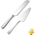 thumbnail image 1 of shiyou-Wedding Cake Knife and Server Set Silver, Stainless Steel Cake Cutting Set, 2Pcs Include Cake Cutter and Cake Server for Wedding, Birthday, Parties and Anniversary, Dishwasher Safe, 1 of 4