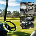 thumbnail image 2 of Jeiento Golf Ball Print Golf Cart Steering Wheel Cover for Club Car Stretchable 14 Inch Steering Wheel Cover UV Rays Protector Boat Steering Wheel Cover Easy to Use, 2 of 7