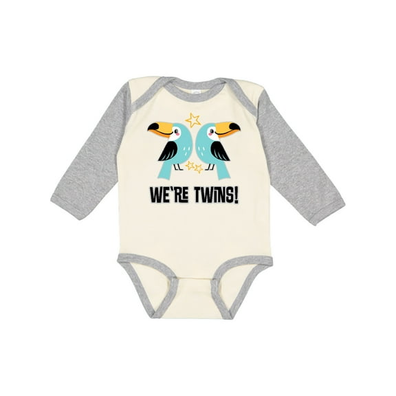 Inktastic Twin Boys Toucan Birds Matching Boys or Girls Long Sleeve Baby Bodysuit