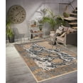 thumbnail image 3 of LaDole Rugs Abstract Rustic Bordered Area Rug - Carpet for Living Room, Bedroom, Dining, Hallway - Beige Silver 3x5 3x10 4x6 5x8 6x9 8x10 9x12, 3 of 7