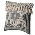 thumbnail image 3 of 16" Handwoven Cotton Throw Pillow Cover with Traditional Pattern and Tasseled Top, 3 of 4