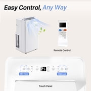BaPiPro 12000 BTU ASHRAE Portable Air Conditioners with Heater, 5-in-1 Standing AC Unit with Heat, Cool, Dehumidifier, Fan, Sleep Mode for Room ups to 400 Sq.Ft