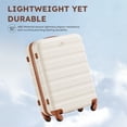 thumbnail image 5 of Gowill 6 Piece Luggage Sets, Lightweight ABS Hard Suitcase with Expandable Travel Duffle Bags, White Tan, 5 of 16