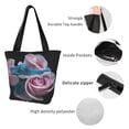 thumbnail image 4 of Disketp Blue Lipped Pit Viper And Three Pink Roses for Women’s Casual Shoulder Tote Bag Cross-body Handbags for Shopping, Travel and Daily Use, 4 of 6