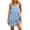 Light Blue, variant on Tqcoqu Women's Adjustable Spaghetti Strap Backless Dresses,Tiered Ruffle Mini Dress with Pockets,Black Women's S-XXL