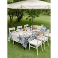 thumbnail image 4 of Outdoor Tablecloth with Umbrella Hole for Patio/Picnic/Party/Camping, Blue Coastal Starfish Waterproof Table Cloth Rectangle Table Cover Washable, Beach Nautical Shell Eucalyptus Rustic (60"x 120"), 4 of 8