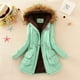 thumbnail image 1 of Chaqueta de algodón acolchada para mujer, abrigo informal ajustado con capucha, Parkas acolchadas, abrigo cálido, otoño e invierno, novedad de 2024, 1 of 4