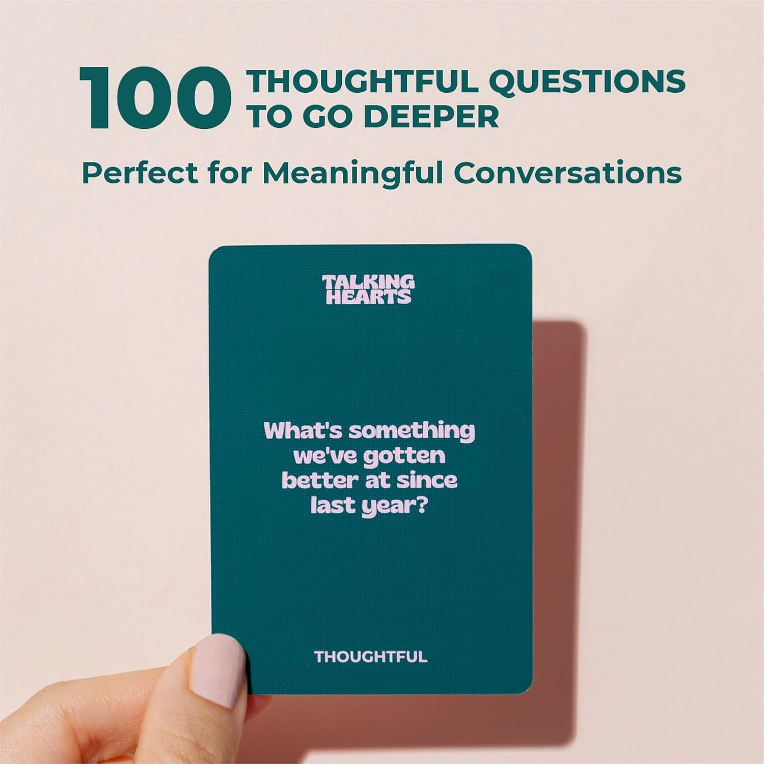 Talking Hearts Conversation Cards - Couple Card Game for Date Nights & Travel Adventures | Great Gift for Couples - 200 Questions & 2 Wild Cards