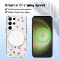 thumbnail image 4 of Christmas Transparent Magnetic Case for Samsung Galaxy S23 FE 6.4", Built-in Magnets Compatible with MagSafe, Aesthetics Pattern PC+TPU Protective Shockproof Bumper Girls Cover, Tree A, 4 of 6