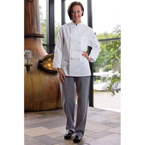 4101-4008 Womens Chef Pant in Houndstooth - 4XLarge