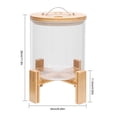 thumbnail image 4 of Clear Glass Rice Dispenser with Stand Storage Container Cereal Storage Dry Food Dispenser, 4 of 13
