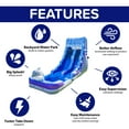 thumbnail image 5 of HeroKiddo Dolphin Marble Water Slide with Detachable Pool, Commercial Grade PVC Vinyl, Inflatable (Blower Included), 5 of 9