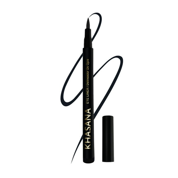 Khasana Ultra Advanced Liquid Eyeliner, Waterproof & No Skip Formula, 24 Hrs -Stay All Day, 2X The Intensity - Soft & Precise Tip, Quick Dry & Smudge Resistant, Vegan. Intense Black #1