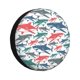 thumbnail image 1 of Fotbe Colorful Shark Funda de Llanta de Repuesto con Estampado, Engrosada, Ajuste Universal para Jeep, Remolque, RV, SUV, Camión-14 inch, 1 of 6