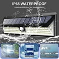thumbnail image 4 of Solar Wall Light,IP65 Waterproof Outdoor Solar Light,Wireless Solar Fence Lights,3 Lighting Modes Solar Motion Sensor Lights Security Lights for Porch Garden,Patio,Dusk to Dawn,W/Remote,1PACK, 4 of 7