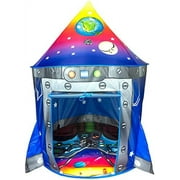 GigaPlay Rocket Ship Play Tent Kids Foldable Playhouse for Indoor and Outdoor Fun