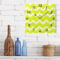 thumbnail image 6 of 7.78in Bright Chevron Pattern Square Wall and Table Clock Dual Use Vintage Design in Black or Gold, 6 of 10