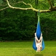 thumbnail image 3 of Havre Confortable, Chaise Balançoire Suspendue pour Enfants, Régulation Émotionnelle par Balançoire Sensorielle Rotative en Forme de Cosse, Balançoire Intérieure en Nylon Lavable, Bleu, 3 of 4