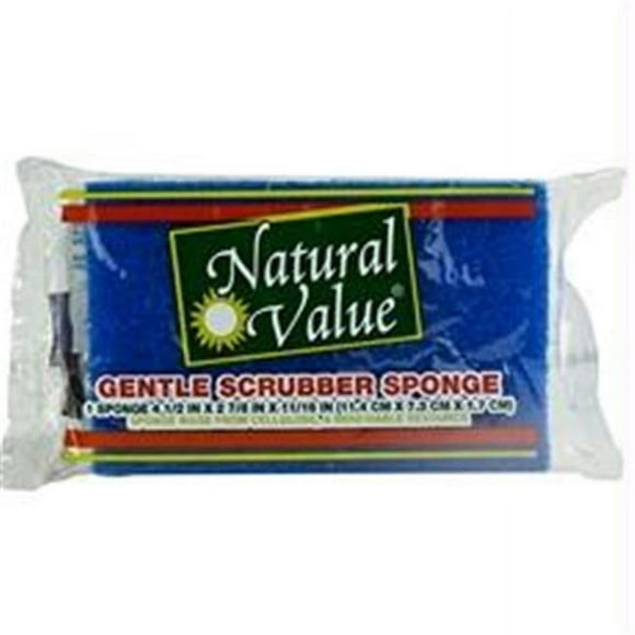 Natural Value B60704 Natural Value Gentle Scrubber Sponge -24x1cnt
